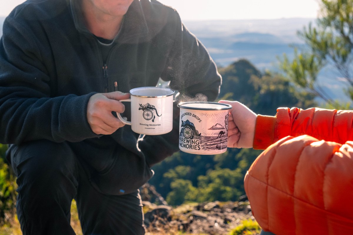 Australian Outback - 500mL Camping Enamel Mug - Design 1 - #Groundeddrops#