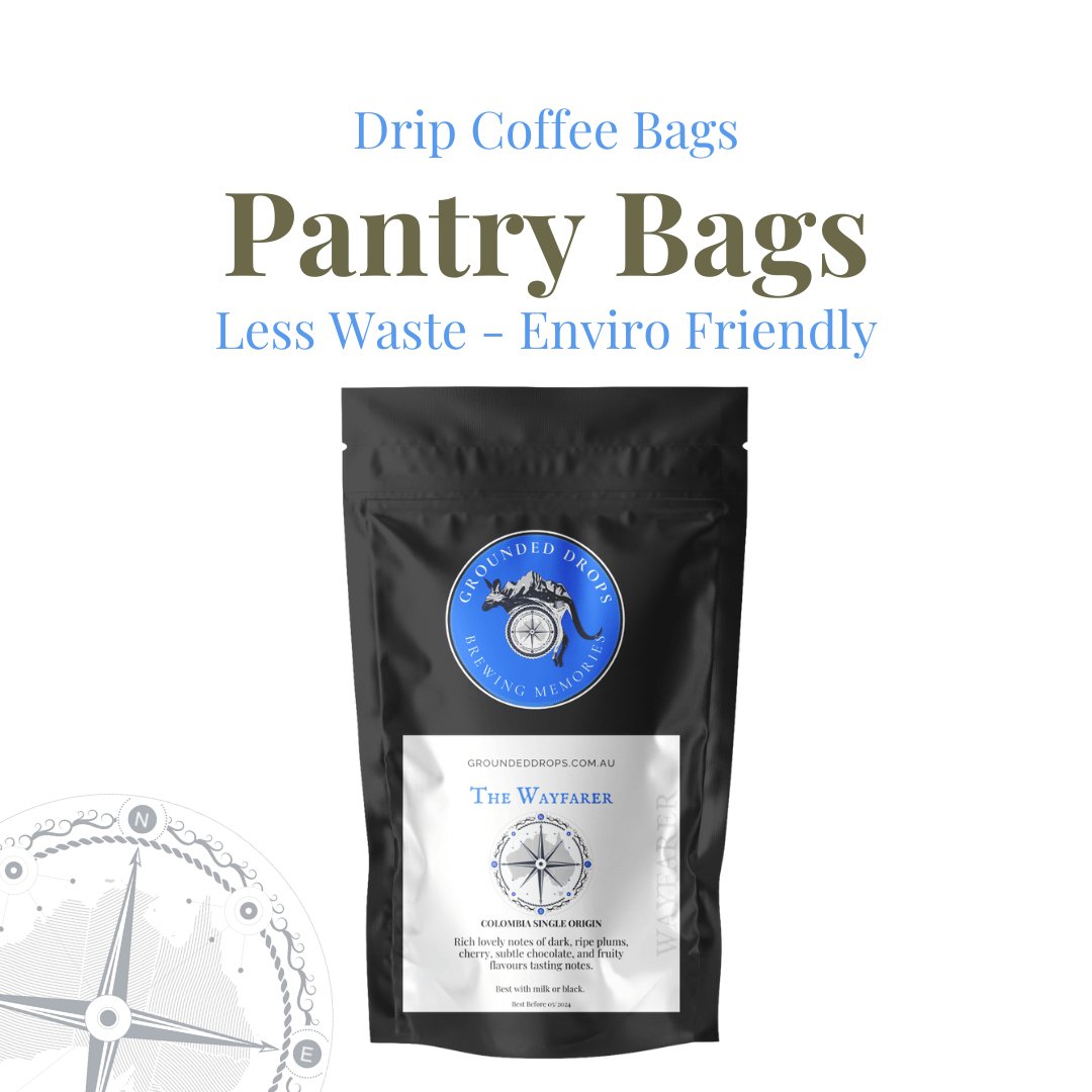 Drip Coffee Bags - Pantry Bags - #Groundeddrops#