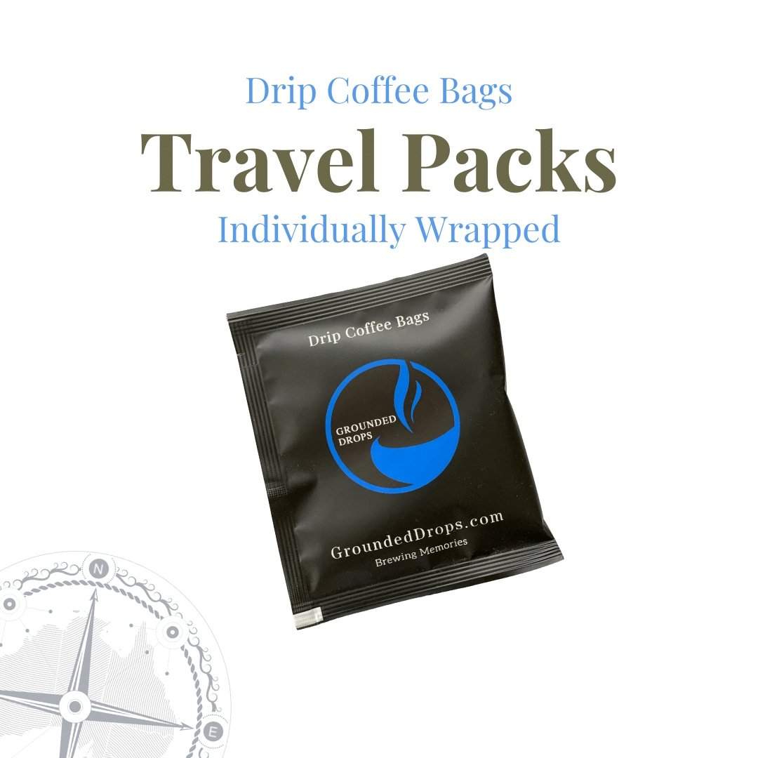 Drip Coffee Bags - Travel Packs - #Groundeddrops#
