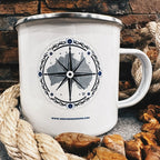 The GD Compass - 500mL Enamel Mug - Design 4 - #Groundeddrops#